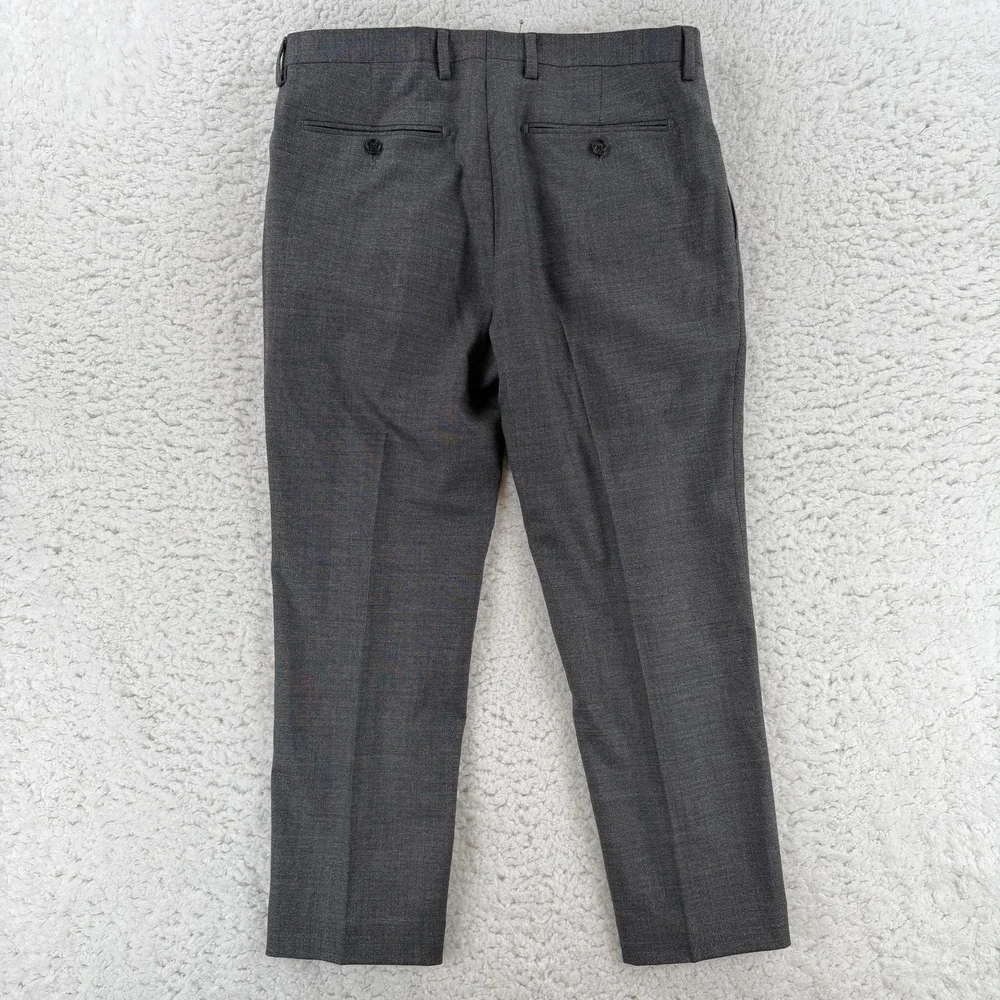 Banana Republic Dress Pants Mens 32x26 Gray Slim Fit Wool Lined Office Wear